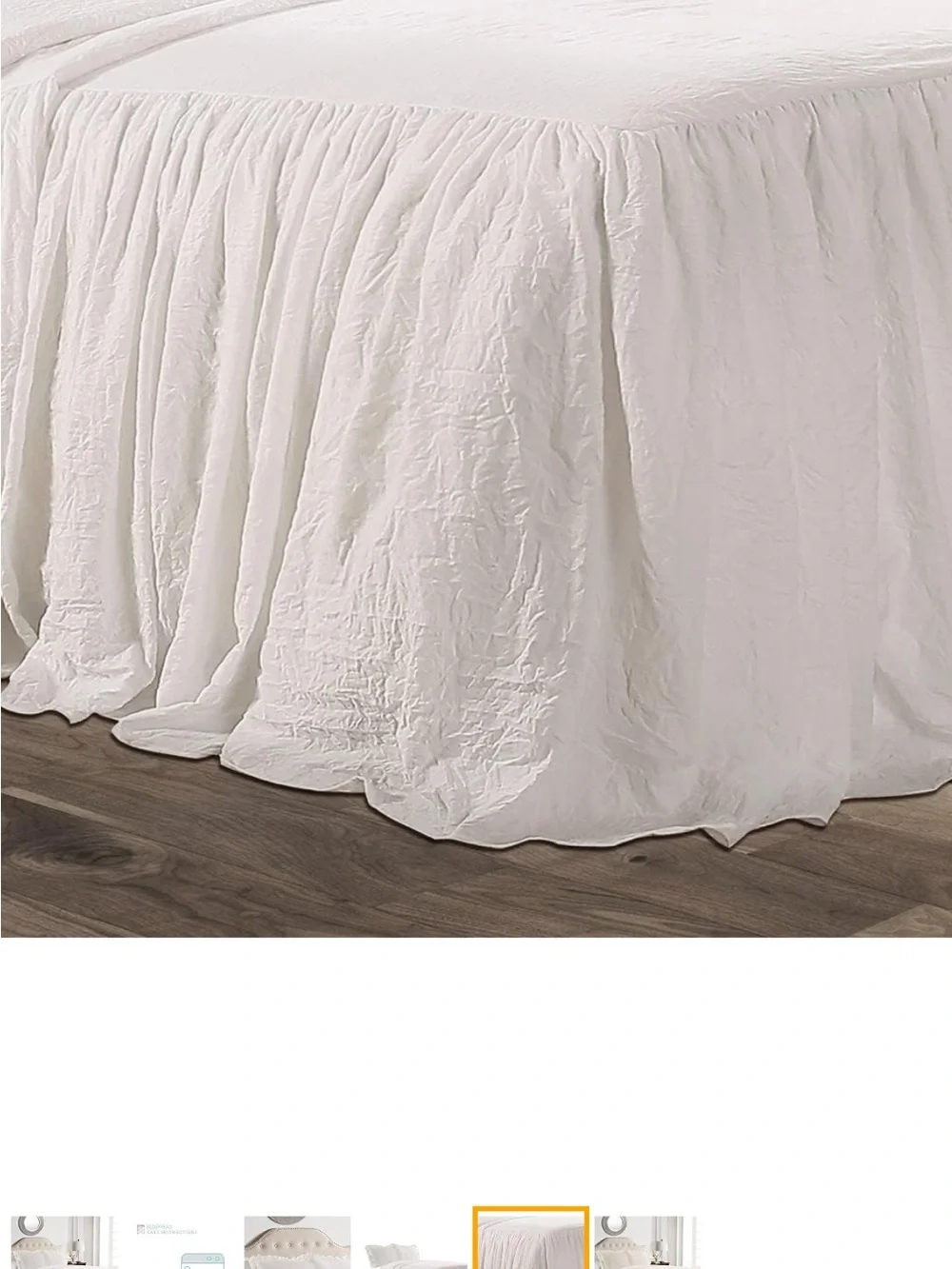 Lush Decor Ruffle Skirt Bedspread Set - 3-Piece Luxurious Farmhouse Bedding